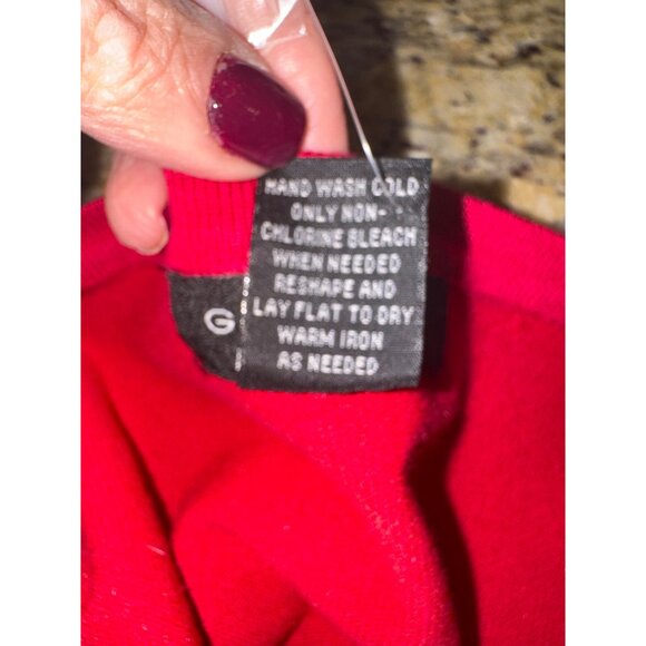 NWT Grace The Perfect Fit Red Bugtton Cardigan Sweater L City Preppy Academic - Picture 7 of 10